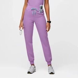 Figs Lilac Dawn Zamora Jogger Scrub Pants, High wasted, Size Small Tall